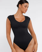 Curve Up - Tief‑V Shaping‑Body – Nahtloser String‑Body für Taille & Bauch