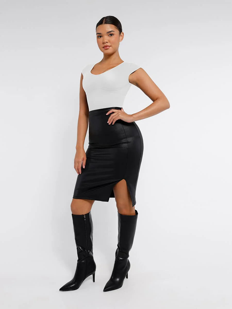 Curve Up - Tief‑V Shaping‑Body – Nahtloser String‑Body für Taille & Bauch