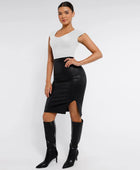 Curve Up - Tief‑V Shaping‑Body – Nahtloser String‑Body für Taille & Bauch