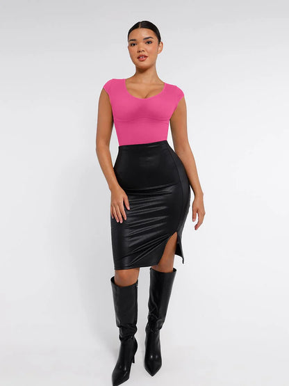 Curve Up - Tief‑V Shaping‑Body – Nahtloser String‑Body für Taille & Bauch