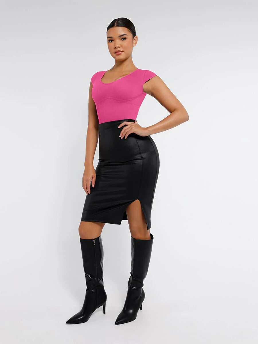 Curve Up - Tief‑V Shaping‑Body – Nahtloser String‑Body für Taille & Bauch