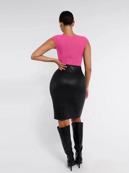 Curve Up - Tief‑V Shaping‑Body – Nahtloser String‑Body für Taille & Bauch