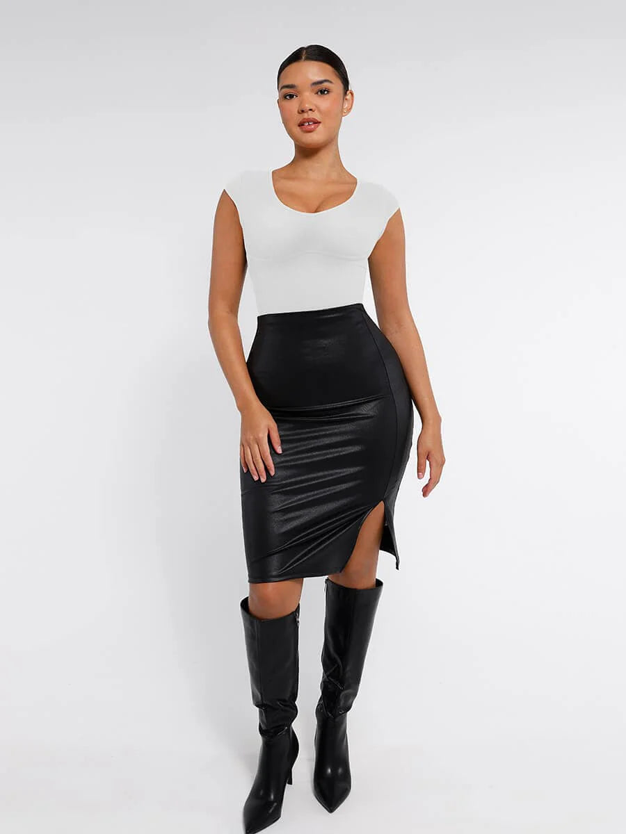 Curve Up - Tief‑V Shaping‑Body – Nahtloser String‑Body für Taille & Bauch